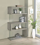 Emelle 63-inch 4-shelf Glass Panel Bookshelf Black
