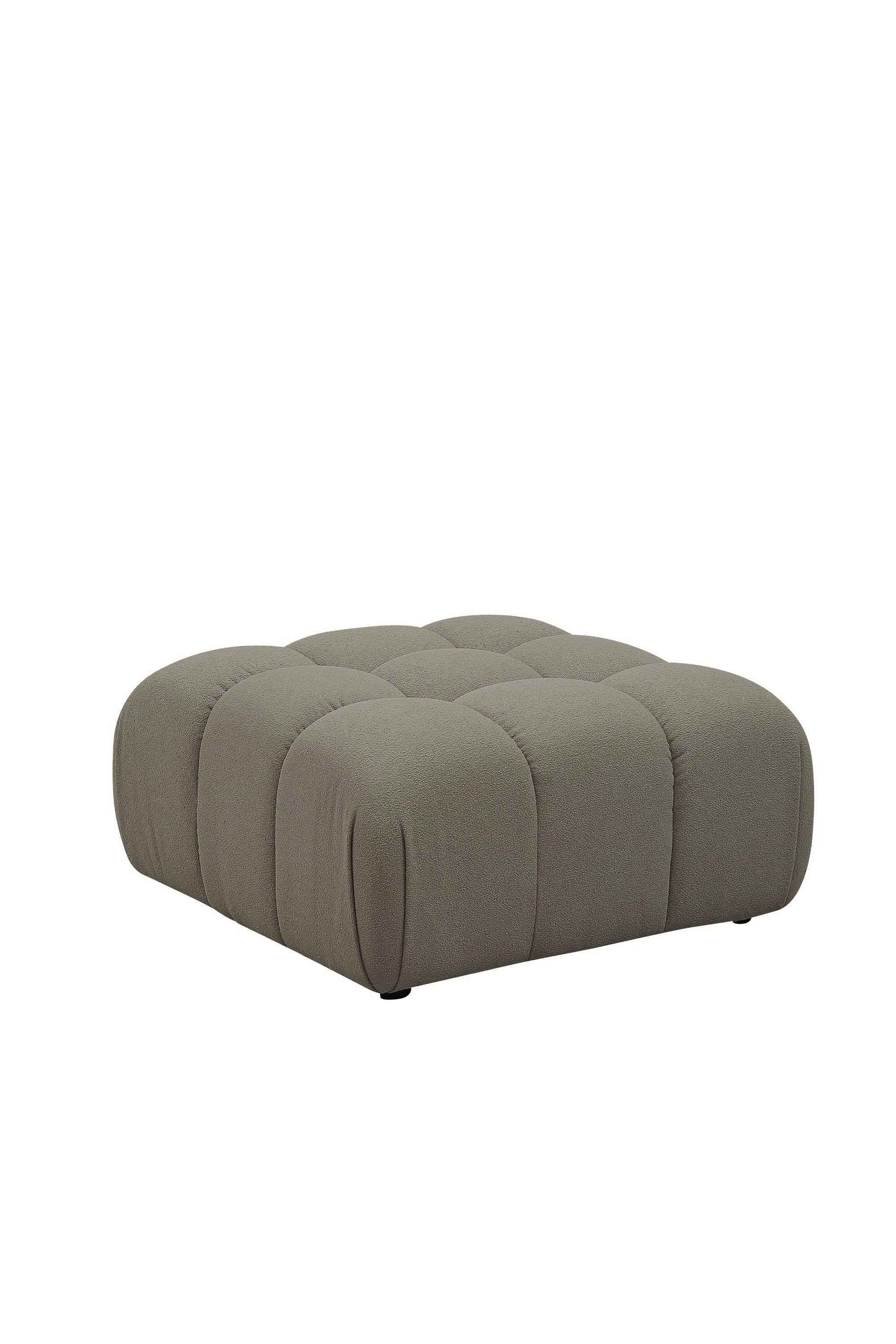 Divani Casa Juniper - Modern Grey Fabric Ottoman