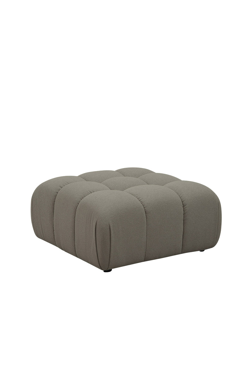 Divani Casa Juniper - Modern Grey Fabric Ottoman