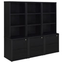 Westpark 3-piece Wall Unit Bookcase Set with USB