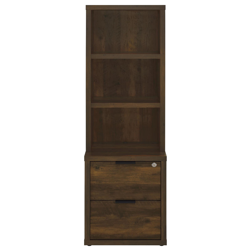 Westpark 3-shelf Bookcase USB and Lockable Drawer Black