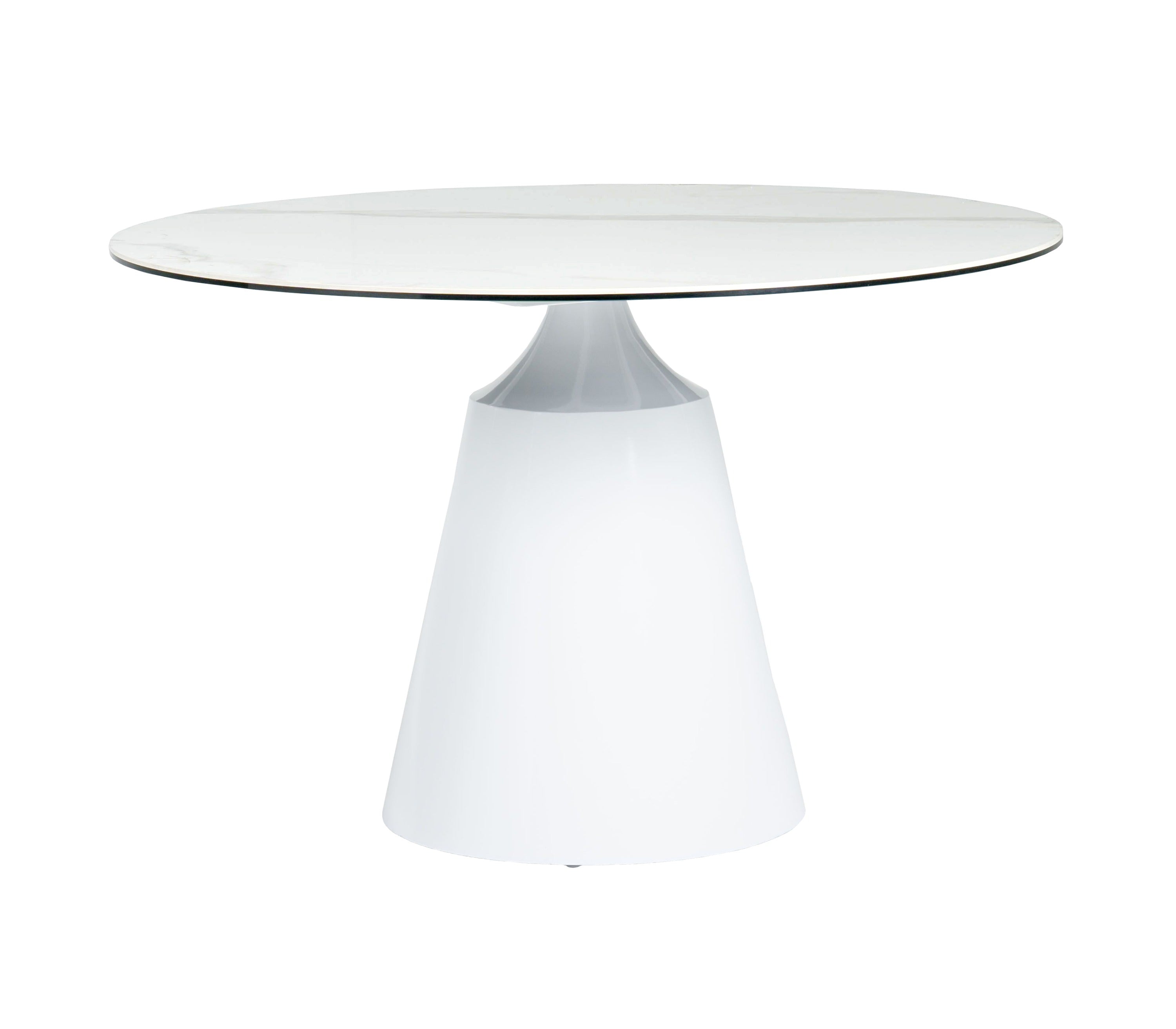 Modrest Edith - Modern Round White Ceramic Dining Table
