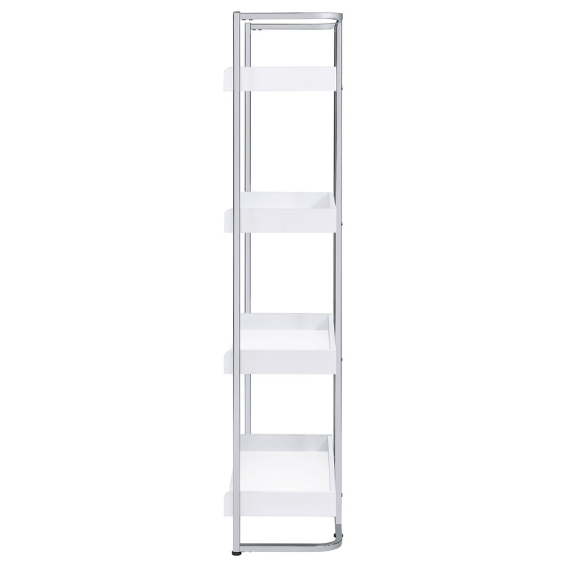 Ember 68-inch 4-shelf Bookshelf Dark Oak and Black