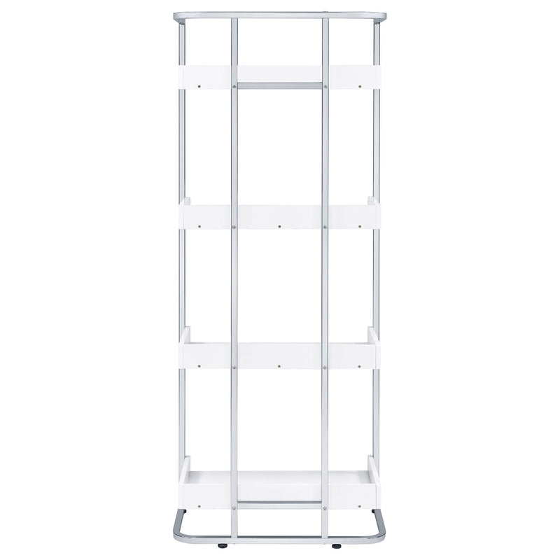 Ember 68-inch 4-shelf Bookshelf Dark Oak and Black