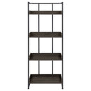 Ember 68-inch 4-shelf Bookshelf Dark Oak and Black