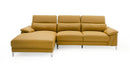 Divani Casa Sura - Modern Camel Leather Left Facing Sectional Sofa