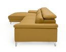 Divani Casa Sura - Modern Camel Leather Left Facing Sectional Sofa