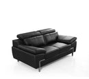 Divani Casa Grange - Modern Black Leather Sofa Set