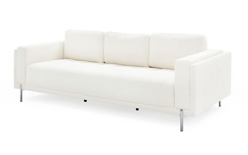 Divani Casa Schmidt - Modern Off White Fabric Sofa