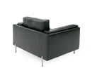 Divani Casa Schmidt - Modern Black Leather Chair