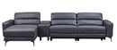 Divani Casa Laramie - Modern Charcoal Grey Vegan Leather Left Facing Sectional With Power Recliners