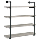 Elmcrest 24-inch 4-shelf Wall Bookshelf Grey Driftwood
