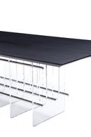 Modrest Inverness - Contemporary Black Oak + Acrylic Dining Table