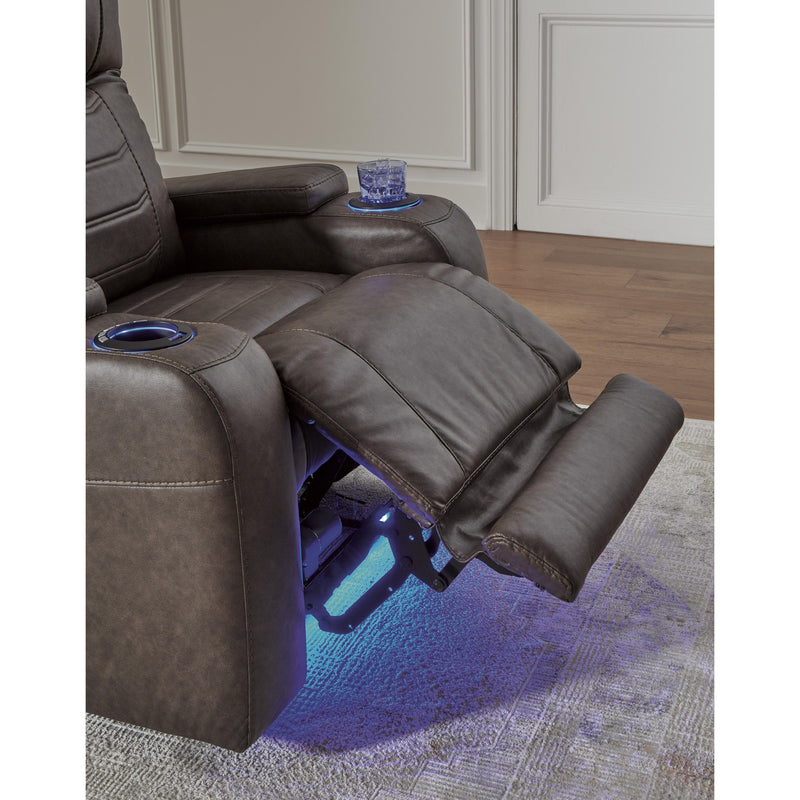 Signature Design by Ashley Schooner Rocks Power Leather Look Recliner 1610413 IMAGE 10