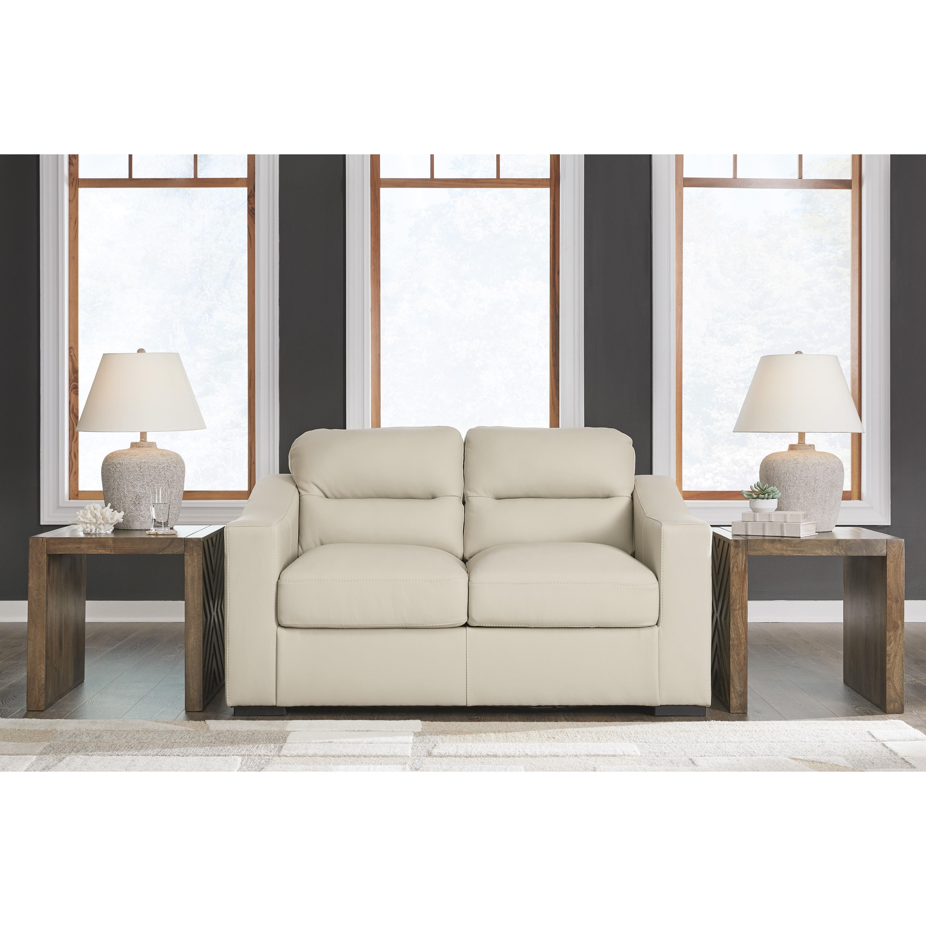 Signature Design by Ashley Treasure Trove Stationary Leather Match Loveseat 1930435 IMAGE 5