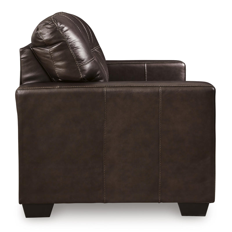 Signature Design by Ashley Santorine Stationary Leather Match Loveseat 2170635 IMAGE 3