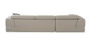 Divani Casa Pella  Mini - Modern Grey Italian Leather Left Facing Sectional Sofa