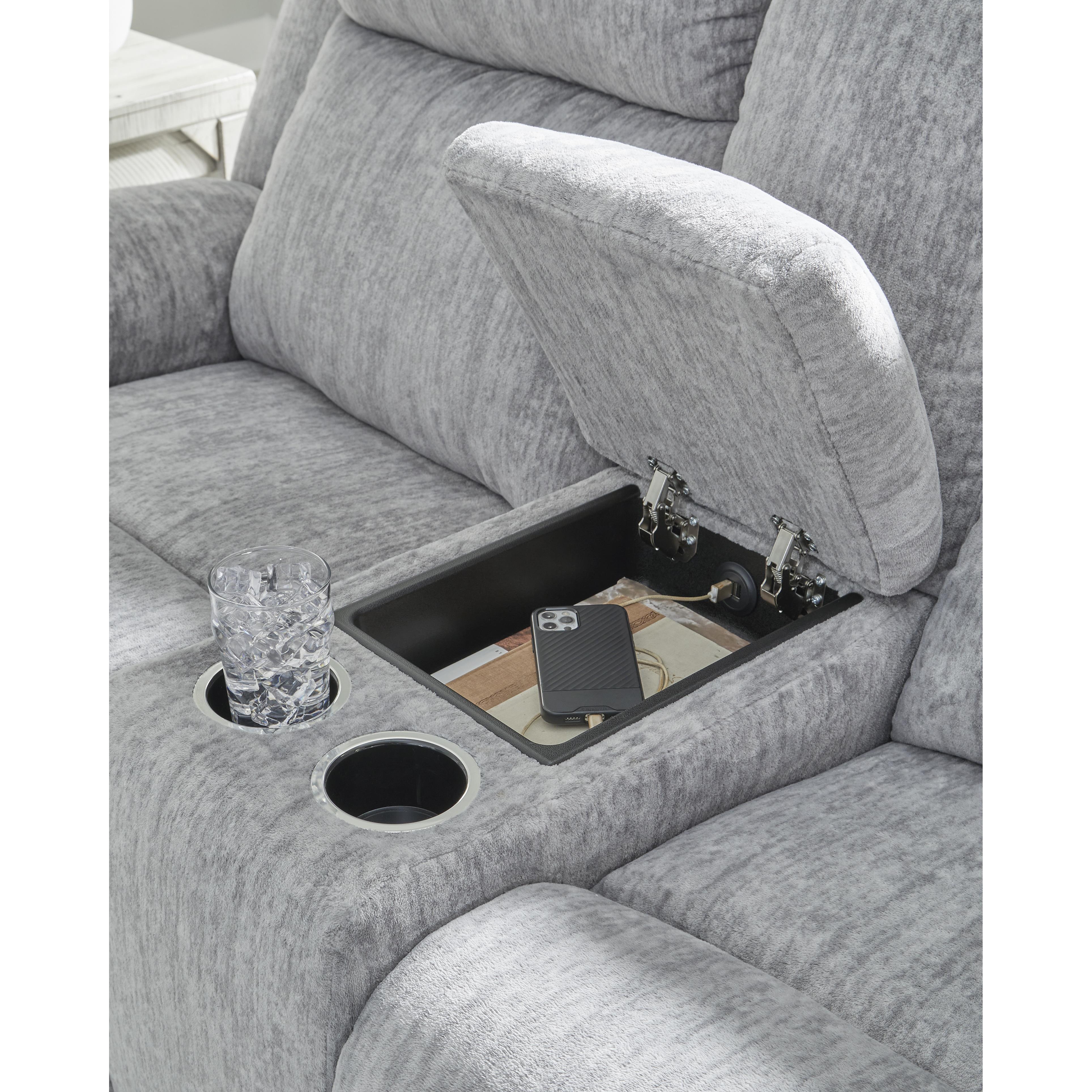 Diamond Modern Furniture Exclusive Design Buntington Reclining Fabric Loveseat with Console 3400494 IMAGE 5