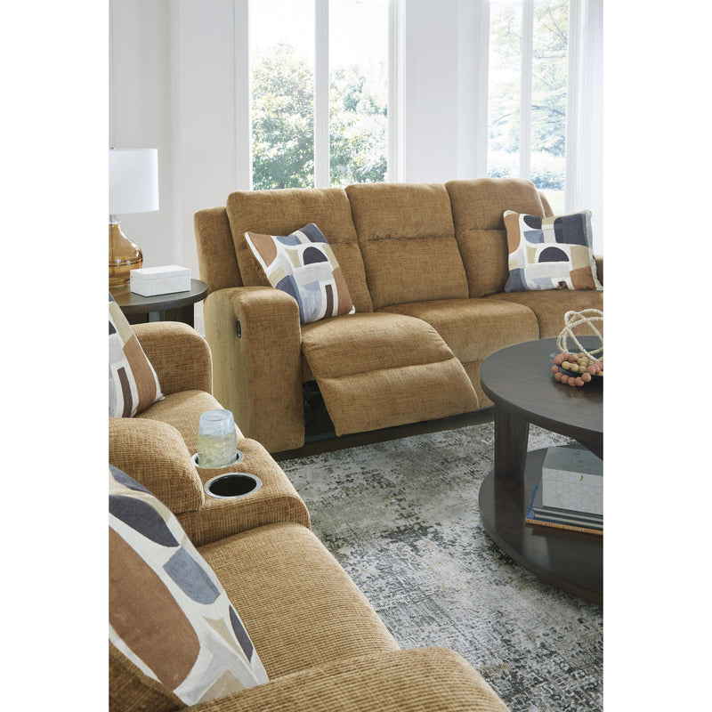 Signature Design by Ashley Kanlow Reclining Fabric Loveseat with Console 3860594 IMAGE 12