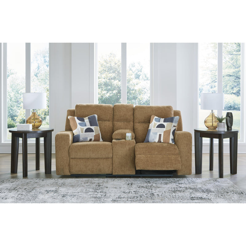 Signature Design by Ashley Kanlow Reclining Fabric Loveseat with Console 3860594 IMAGE 6