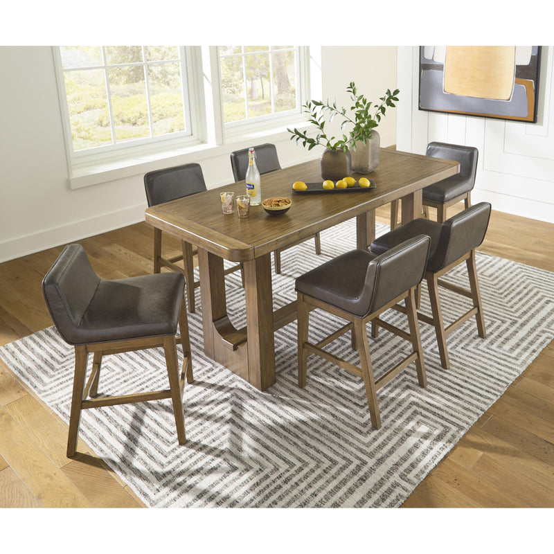 Signature Design by Ashley Cabalynn Counter Height Dining Table with Trestle Base D974-13 IMAGE 14