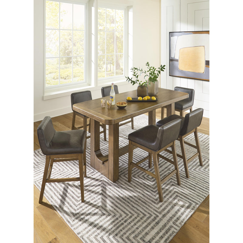 Signature Design by Ashley Cabalynn Counter Height Dining Table with Trestle Base D974-13 IMAGE 15