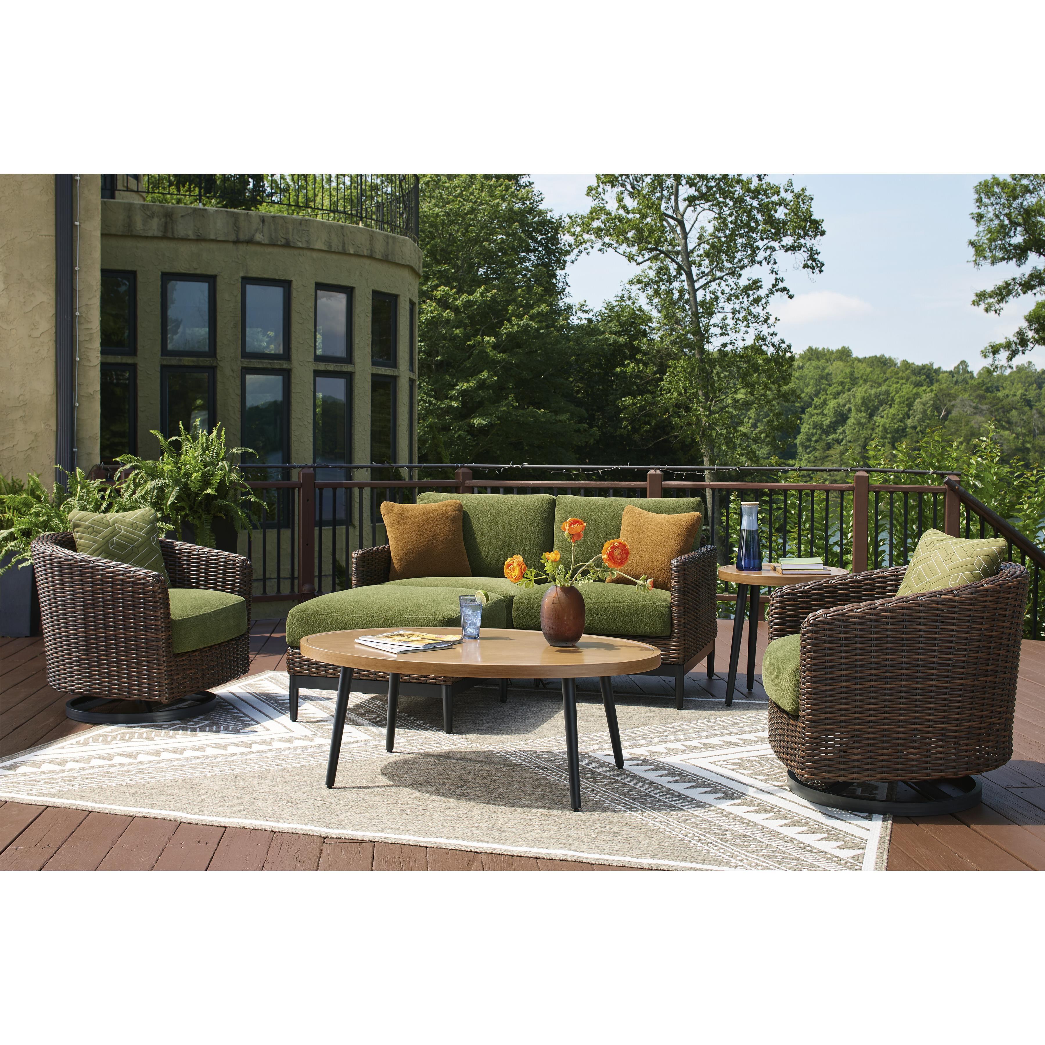 Signature Design by Ashley Horizon Hall P572-821 Swivel Lounge with  Cushion IMAGE 11