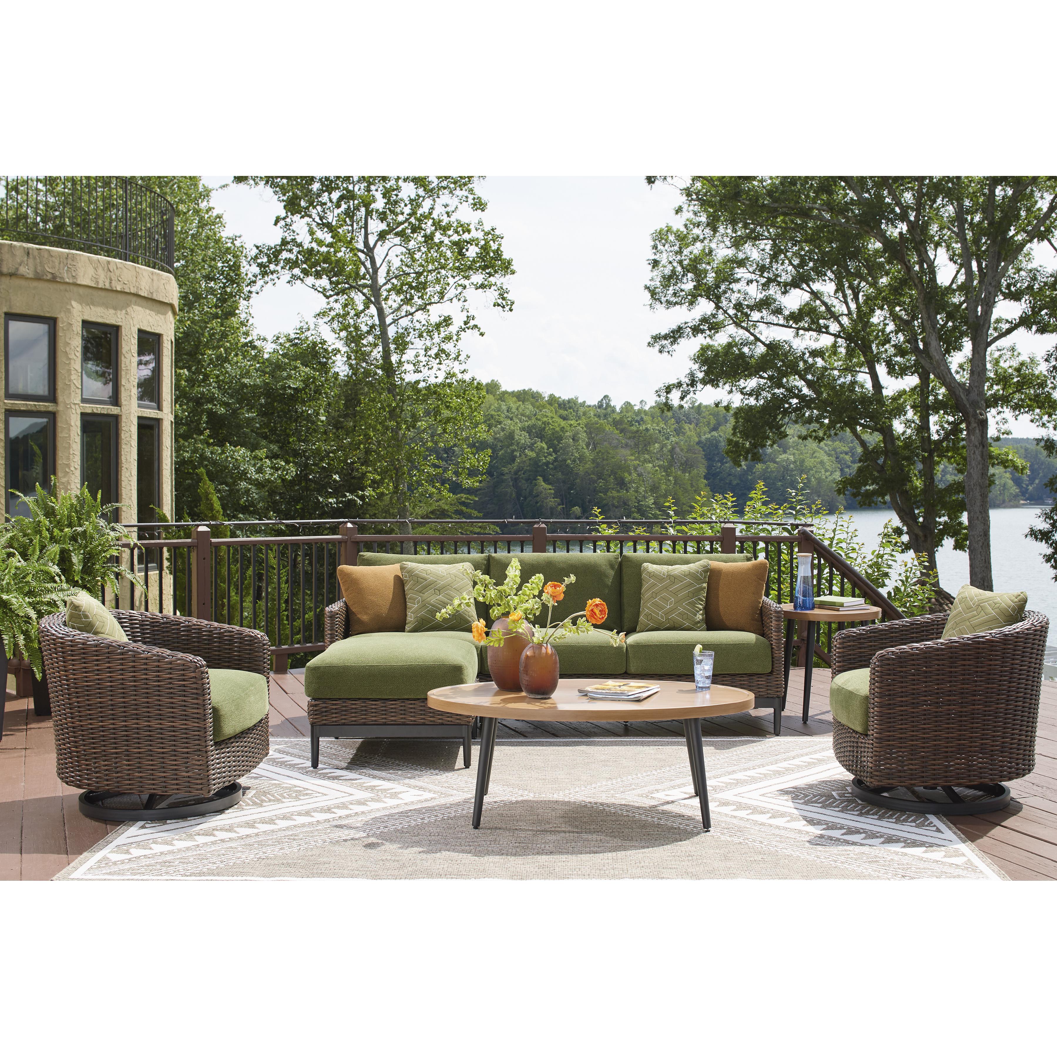 Signature Design by Ashley Horizon Hall P572-821 Swivel Lounge with  Cushion IMAGE 15