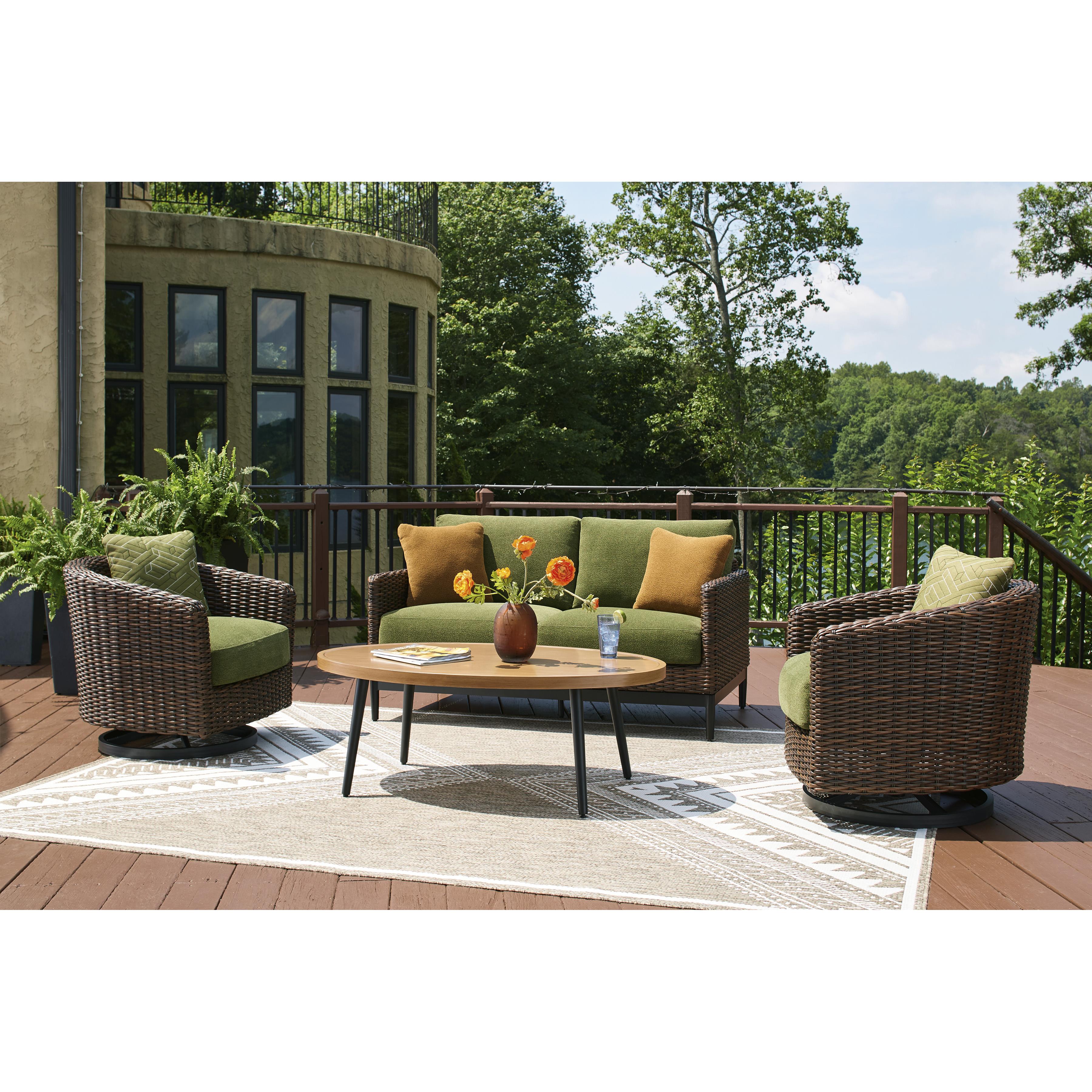 Signature Design by Ashley Horizon Hall P572-821 Swivel Lounge with  Cushion IMAGE 9