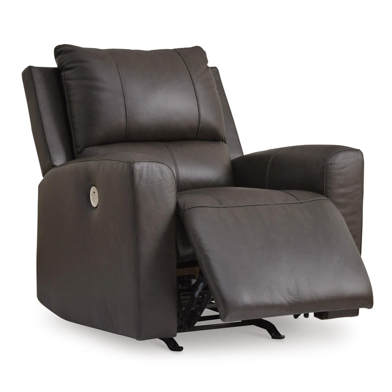 Signature Design by Ashley Boxmere Power Rocker Leather Match Recliner U1310098 IMAGE 2