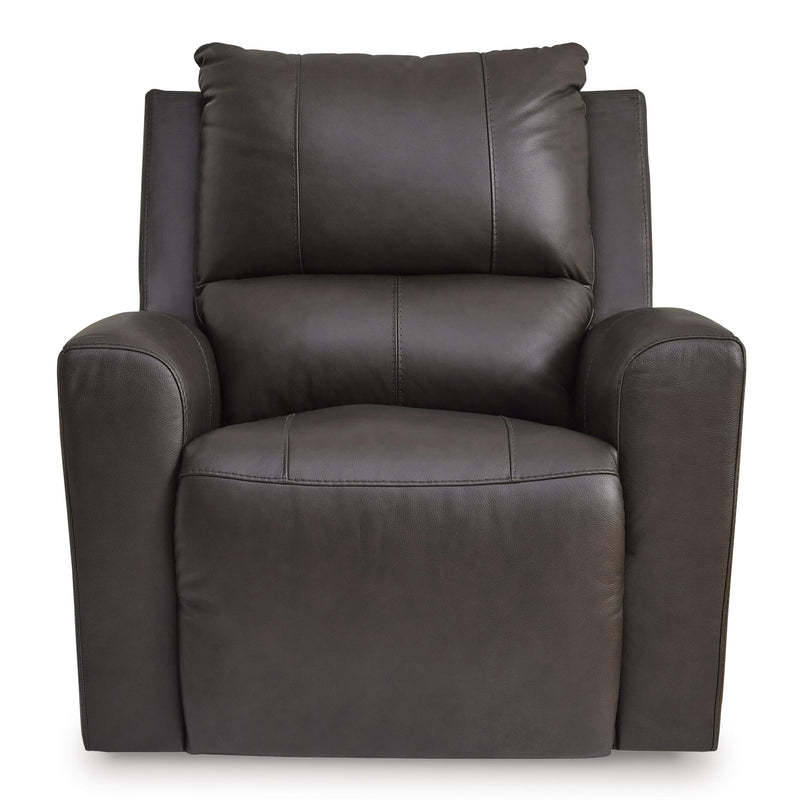 Signature Design by Ashley Boxmere Power Rocker Leather Match Recliner U1310098 IMAGE 3