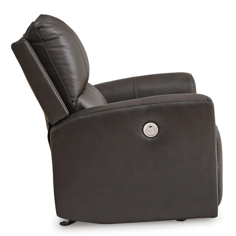 Signature Design by Ashley Boxmere Power Rocker Leather Match Recliner U1310098 IMAGE 4