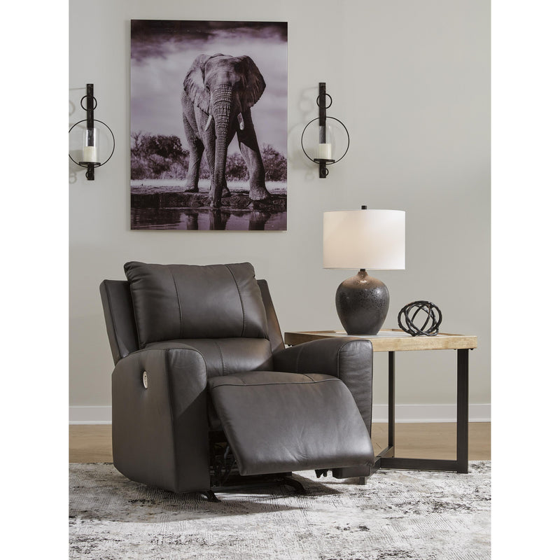 Signature Design by Ashley Boxmere Power Rocker Leather Match Recliner U1310098 IMAGE 8