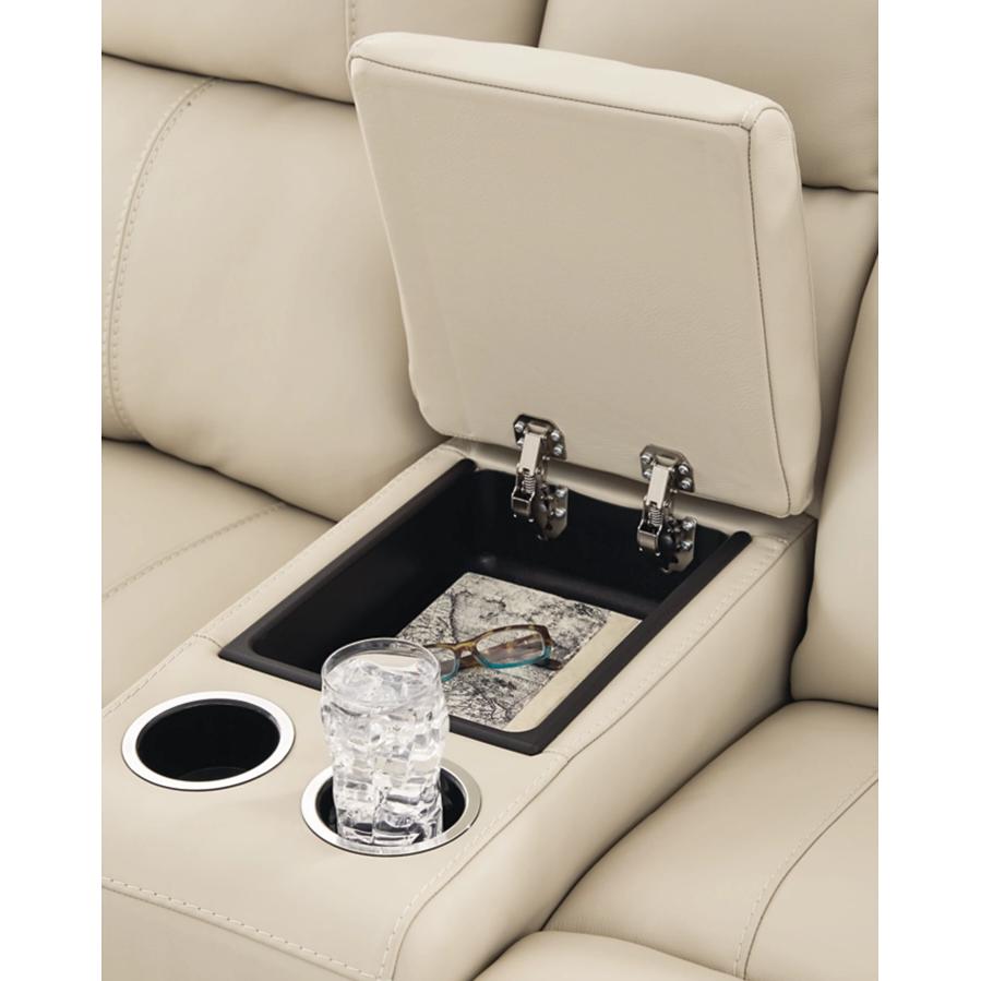 Diamond Modern Furniture Exclusive Design Dahlmoore Power Reclining Leather Match Loveseat with Console U1320096 IMAGE 6