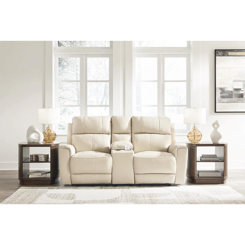 Diamond Modern Furniture Exclusive Design Dahlmoore Power Reclining Leather Match Loveseat with Console U1320096 IMAGE 8