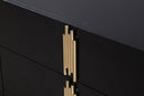 Modrest Token - Modern Black + Gold Wide Dresser