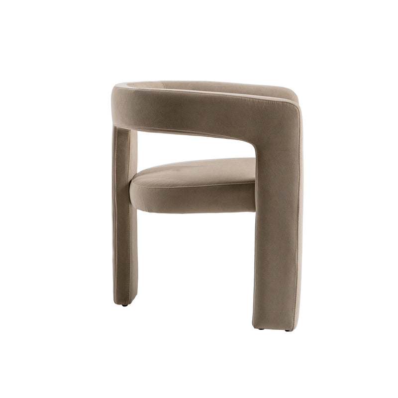Modrest Cherish - Modern Beige Fabric Dining Chair