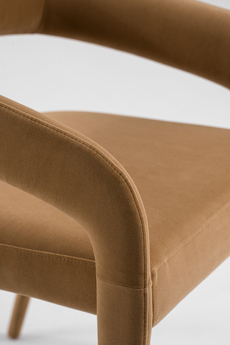 Modrest Mundra - Modern Tan Fabric Dining Chair