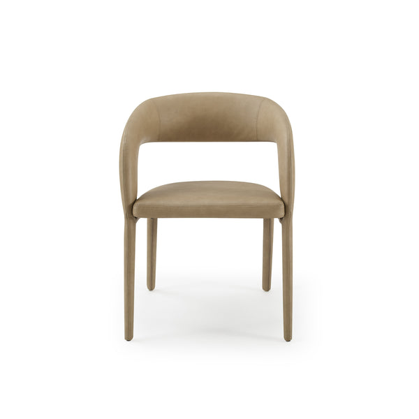 Modrest Faerron - Modern Tan Leatherette Dining Chair