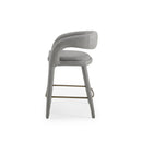 Modrest Faerron - Modern Grey Leatherette Counter Chair