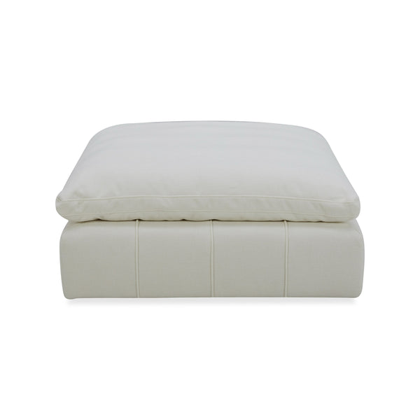 Divani Casa Vicki - Modern Off-White Fabric Ottoman