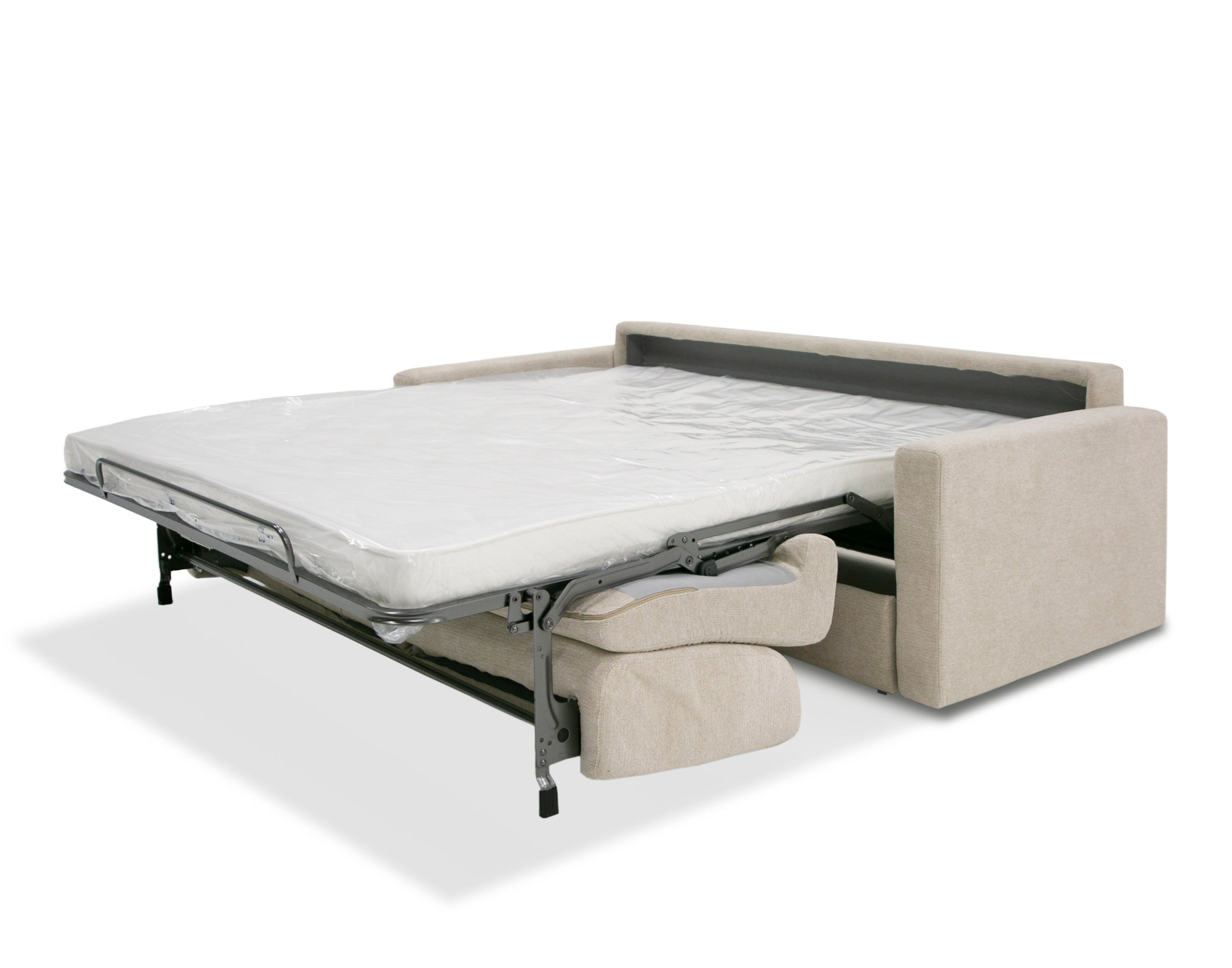 Lamod Italia Revers - Italian Modern Sand Fabric Queen Sofa Bed