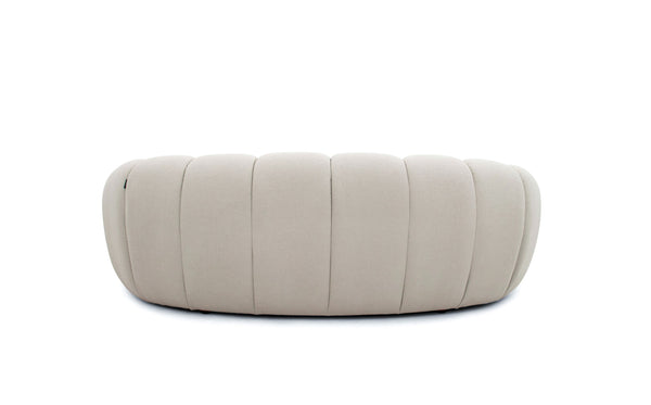 Divani Casa Yolonda - Modern Curved Beige Fabric Loveseat