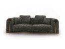 Divani Casa Dosie - Transitional Grey Velvet Sofa Set