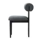 Modrest Skerrit - Modern Grey Fabric + Black Oak Dining Chair (Set of 2)