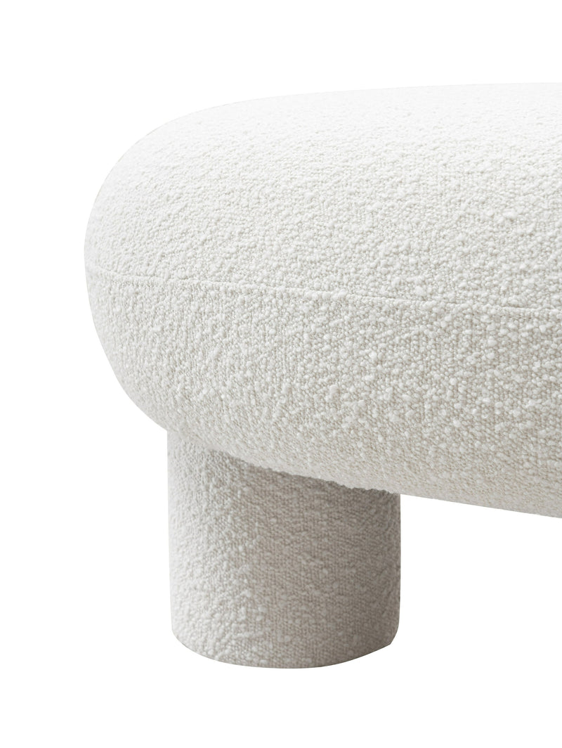 Modrest Gaynes - Modern Off-White Fabric Bench