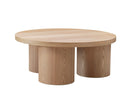 Modrest Babson - Modern Natural Oak Round Coffee Table