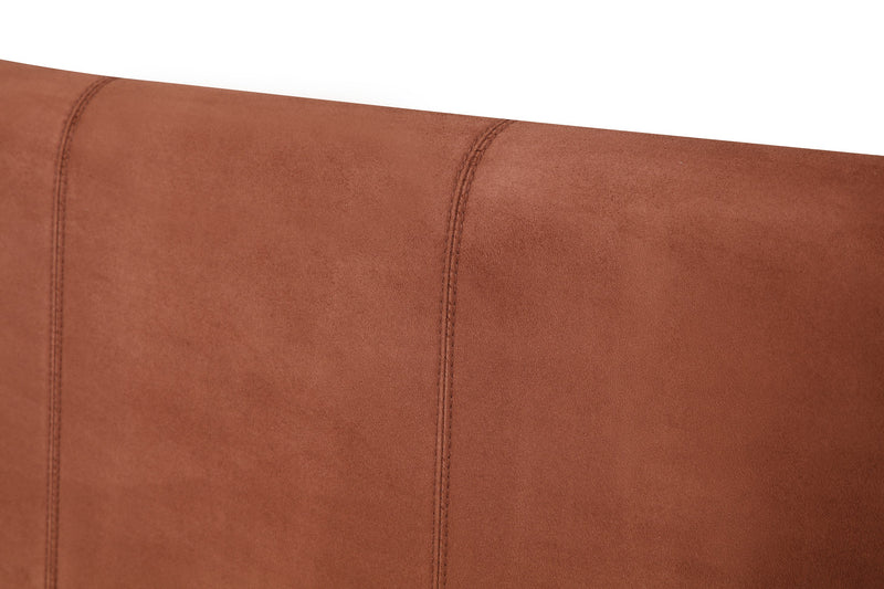 Modrest Roma - Modern Burnt Orange Microfiber Upholstered Bed
