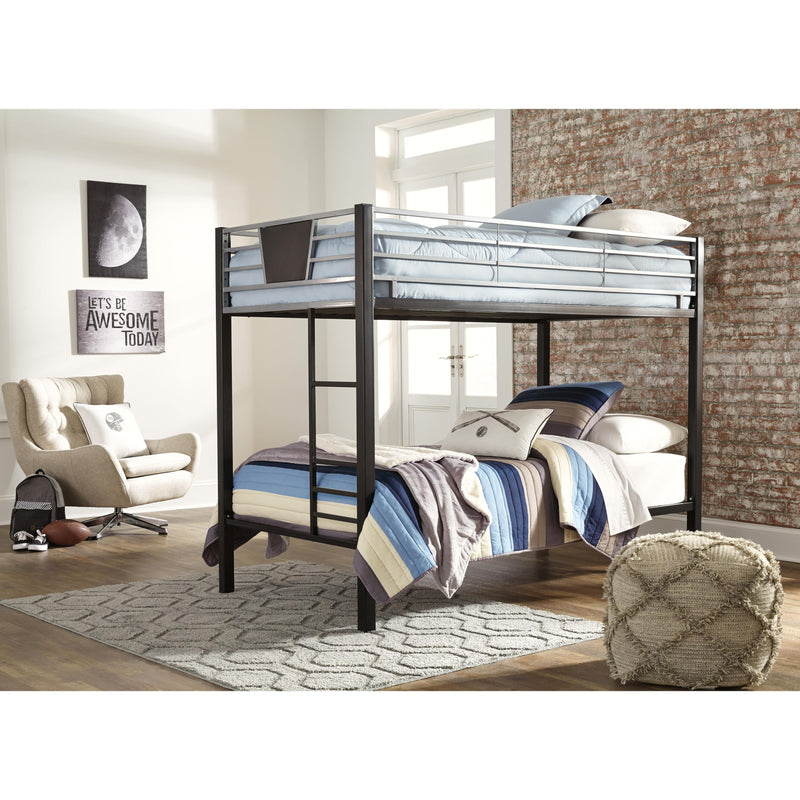 Signature Design by Ashley Dinsmore B106B13 Twin over Twin Bunk Bed with Mattresses IMAGE 2