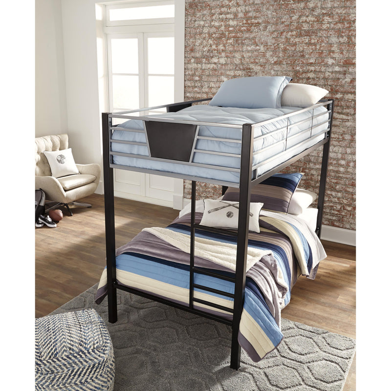 Signature Design by Ashley Dinsmore B106B13 Twin over Twin Bunk Bed with Mattresses IMAGE 5